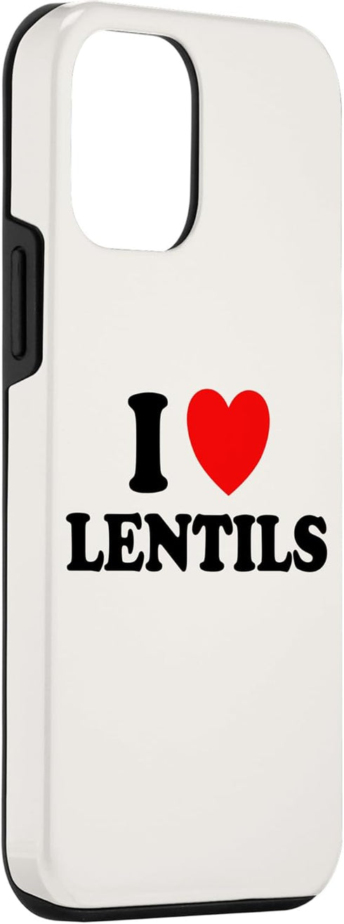 I Heart Lentils 12 I Love Lentils Funny Healthy Soup Eat Legume Indian Food Dal Case for iPhone mini