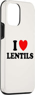 I Heart Lentils 12 I Love Lentils Funny Healthy Soup Eat Legume Indian Food Dal Case for iPhone mini