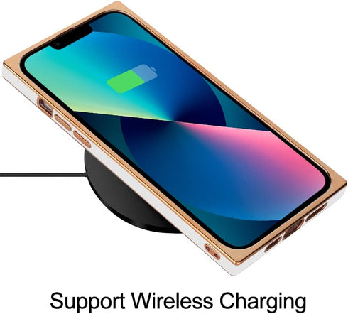 KANGHAR Case for iPhone 13, Luxury Cute Plating Electroplate Design, Full-Body Anti-Scratch Shockproof Cover