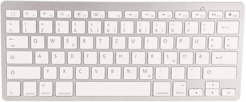 Keyboard, 78 Keys German Layout, Ultra Slim Smart Keypad, Portable Silent German Keyboard, QWERTZ Layout for iOS,