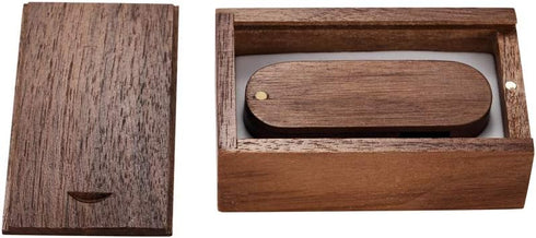 USB Flash Drive, Wooden USB2.0 Memory Stick, 8GB / 16GB / 32GB Date Storage Pendrive (8GB, Walnut Wood)