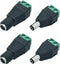 12V DC Power Connector 5.5mm x 2.1mm, 24V Power Jack Plug Barrel Adapter for CCTV Security Camera, LED Strip Light (4