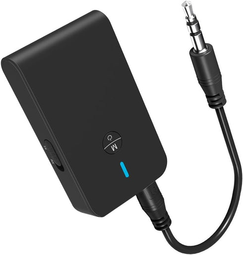 Bluetooth 5.3 Transmitter Receiver for TV and Wireless Headphones, 2-in-1 Bluetooth Adapter for TV, PC, MP3, Gym,