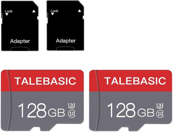 talebasic 2 Pack 128GB Memory Card Class 10 Flash Card Fast Speed TF