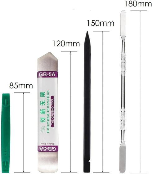 Zohino Set 4 of Professional Spudger Repair Tool Kit Double-Sided Metal Spudger Flat Spudger & Nylon Pryer for PSP
