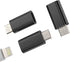 Lightning Female to Micro USB Male Charger Adapter 3 Pack - Android Power Charging Data Sync Cable for Galaxy S7, LG