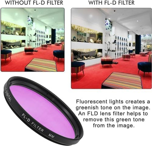 Acuvar 55mm and 58mm Multi-Coated 3 Piece Filter Kit for Nikon D3500, D5600, D3400 DSLR Camera with Lenses