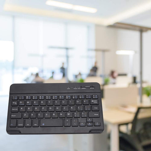 Russian English Keyboard, 7 Inch Rechargeable Ultra Thin Wireless Bluetooth Keyboard for Smart Phone Tablet