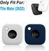 Geiomoo Silicone Case for Tile Mate 2022, Soft Scratch Resistant Cover with Carabiner (2 Pack White+Navy Blue) by Geiomoo