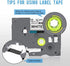 1PK Black on White Flexible ID Cable and Wire Label Tape - Compatible for Brother P-Touch TZe-FX221