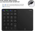 Lazmin112 Wireless Numeric Keypad, 22 Keys 2.4G Bluetooth Number Keyboard with Touchpad, Type C Interface, for Win,