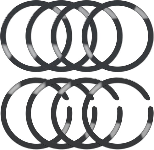8 Pcs Universal Metal Ring Sticker Compatible with MagSafe Magnetic Wireless Charging, iPhone 15/14/13/12 Pro Mini Max