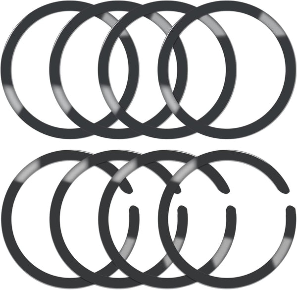 8 Pcs Universal Metal Ring Sticker Compatible with MagSafe Magnetic Wireless Charging, iPhone 15/14/13/12 Pro Mini Max