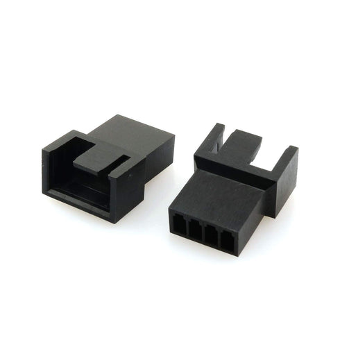 Maxmoral 5PCS PWM Plastic Shell Computer Case Cooling Fan Male Plug Interface 4-pin Connector Kit