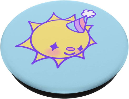 Pastel Clowncore Clown Sun Celestial Sunshine Kawaii Kidcore PopSockets Swappable PopGrip