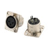 XLR Female Jack 3 Pin Panel Mount, 8 Pcs Audio Speaker Microphone Connector with Silver Metal Housing