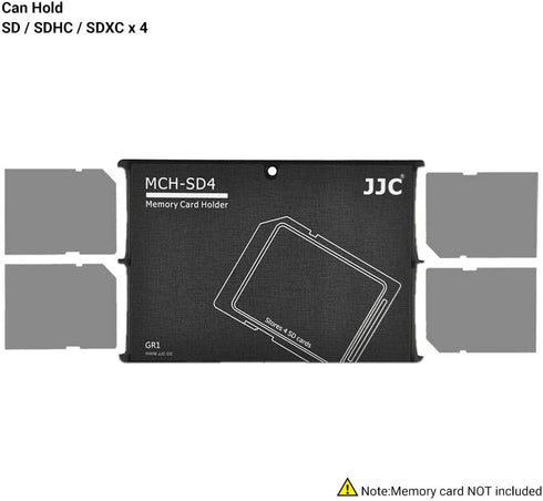 4 Slots Ultra-Thin SD Card Holder Case, Lightweight Portable Organizer for SD, SDHC, SDXC Memory Cards