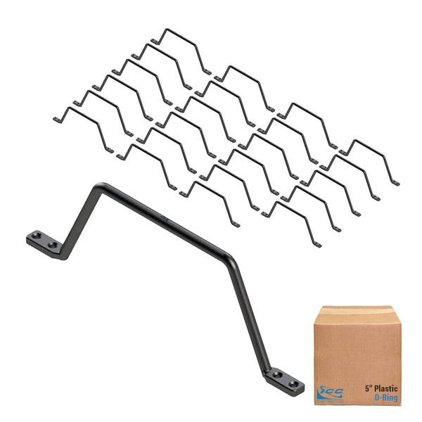 ICC 5" Plastic Cable Distribution D Ring, 25-Pack Non-Conductive Wall Cable Organizer, Cable