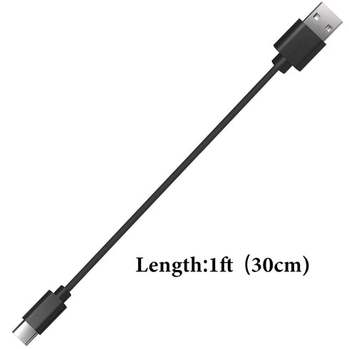 GEEKRIA USB Headphones Short Charger Cable for Bose QC Ultra, QC45, 700ANC, QC Earbuds II, USB to USB-C (1ft/30cm 2Pack)