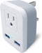 Type G UK Power Plug Adapter, Travel Adapter for US to British AC Outlets with 2 USB Charging Ports