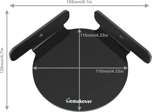Homakover 2 Pack Acrylic Mini Circular Corner Shelf Mount for Security Cameras, Baby Monitors, Plants & More, Universal