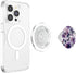 Purple Lavender Blossom Leaves Flowers PopSockets PopGrip for MagSafe, Floral Girly