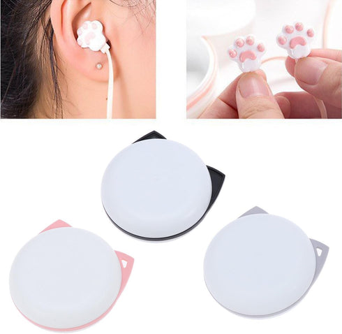 UKCOCO Wired Earphones with Microphone Kawaii Headphones Cat Wired Earbuds Cat Earbuds Kitten Earphones IEM Earphones Wired Over Ear Headphones Cartoon Earphone Cat Paw Animal Girl
