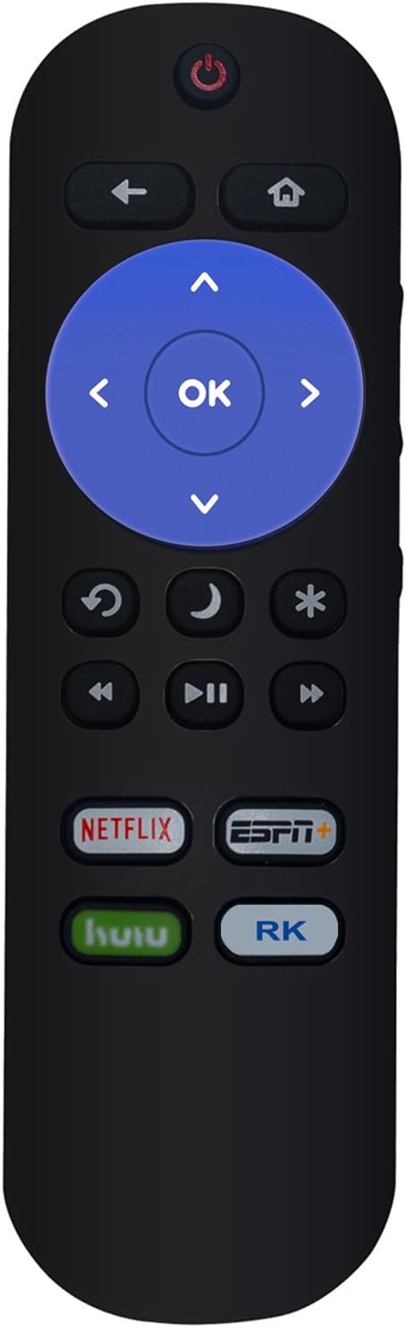 Replacement Remote Control for JVC Roku Smart TV Models LT-49MAW598, LT-55MAW595, LT-32MAW388, LT-65MAW595, LT-32MAW205