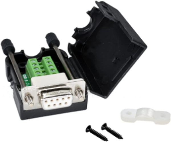 Fielect D-sub DB9 Breakout Board Connector with Case, 9 Pin Female Port Adapter