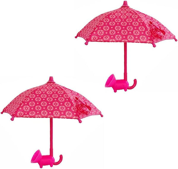(2 Pack) Phone Umbrella for Sun Shade, Funny Snap Finger Phone Stand with Suction Cup for Phone, Red Flower