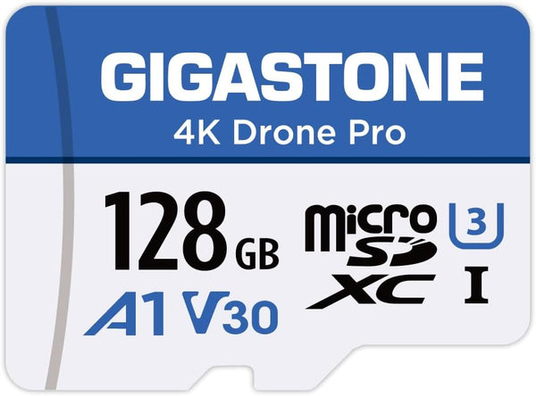 Gigastone Designed for Drone 128GB Micro SD Card, 4K Drone Pro, MicroSDXC Memory