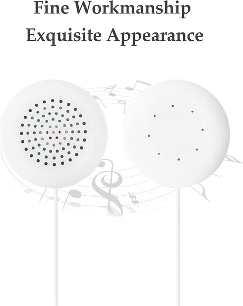Pillow Speaker - Under Pillow Portable Personal Speaker, 3.5mm Mini Speaker for MP3 Phone with 3.5mm Jack (White)
