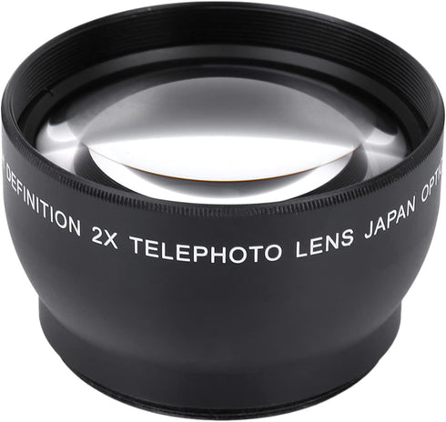 52mm Telephoto Lens - 52mm 2X Magnification HD Tele Converter for 52mm Mount Cameras