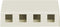 Legrand - OnQ Surface Mount Box, 4 Port Wall Mount Box for Phone or Data, Fits Any Keystone Insert, Plastic Box Mounts to Wall, White, WP3504WH