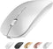 Wireless Mouse, 2.4G Slim Mute Silent Click Optical Mouse with USB Receiver and Type C Adapter for Notebook, PC,