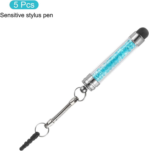 MECCANIXITY 5pcs Stylus Pen for Touch Screens, Mini Crystal Diamond Capacitive for All Touchscreen Devices