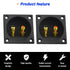 Speaker Box Terminal Cup, 3.1” Round Push Spring Loaded Jacks, Double Binding Post Terminal Plates, 6 Pack