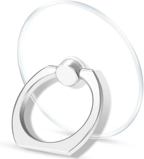 Transparent Clear Phone Ring Grips Holder Kickstand, Finger Ring Stand for Cell Phone Tablet Accessories (2)