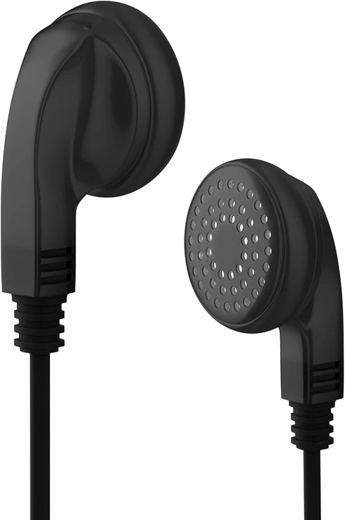 Maeline Bulk Earphones 20 Pack - 3.5 mm Headphone Plug, Wholesale Bundle, Black