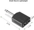 Jelanry 1/4" 6.35mm Stereo Plug Male to Dual 1/4" 6.35mm Jack Female Splitter Adapter for Guitar, Headphone