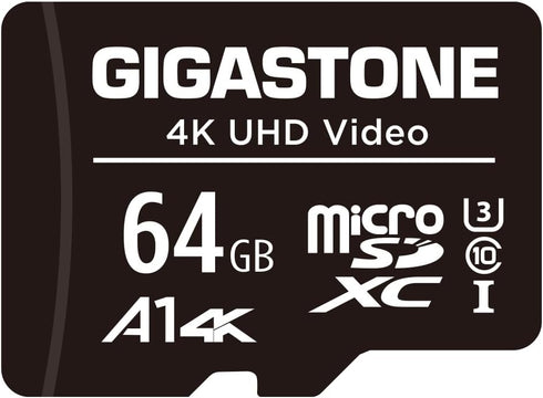 Gigastone 64GB Micro SD Card, A1 V30 4K Video Recording, Surveillance Security Cam