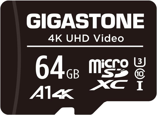 Gigastone 64GB Micro SD Card, A1 V30 4K Video Recording, Surveillance Security Cam