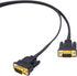 DTech 5M Ultra Thin Flat VGA Cable, 15 Pin Male to Male Connector, 16 Feet, Black