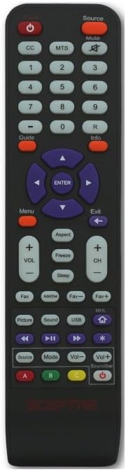 Smartby Replacement Sceptre Remote Control 142021270009C for U500CV-UMK, U505CV-UMC, X505BV-FMQR, U435CV-UMC,