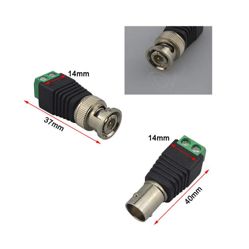 FULARR 20Pcs Professional Connector Kit, 10 Pairs BNC Male & Female Socket Screw Terminal Block Adapter