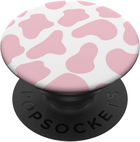 Cute Cow Print Aesthetic Pattern in Pastel Light Pink PopSockets Standard PopGrip