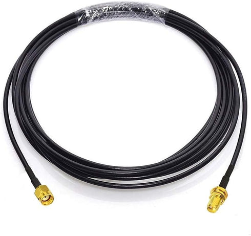 Bingfu RP-SMA Male to Female Bulkhead Mount Cable - 3m 10 feet for WiFi Router, Security IP Camera