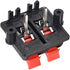 uxcell 2 Row 4 Way Spring Speaker Terminal Clip Push Release Connector Cable Terminals Strip Block WP4-03 (4Pcs)