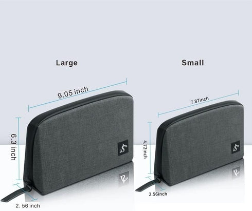 Electronic Organizer Travel Case Bag, Waterproof Small Storage Backpack for Charger, Cord, Hard Disk, Power Bank (Dark