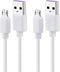 Smays 3ft White USB to Micro USB Charging Cable - Durable, Fast Charging, Perfect for Your Devices!